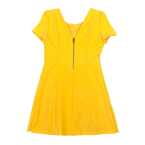 ZARA TRAFALUC Mod Retro A-Line Exposed Zipper Mini Dress L Boho Preppy 60s - Picture 8 of 11